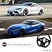 LOSCHEN Full Leather Steering Wheel for Toyota GR Supra 2019-2024 Full Nappa Perforated Leather, D-shaped Flat-bottom Steering Wheel