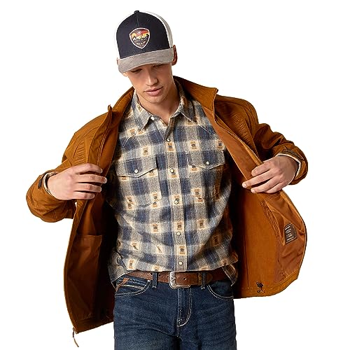 ARIAT Herren MNS Logo 2.0 Sftshll JKT Chstnt Embssd Mantel, Kastanienprägung, Small