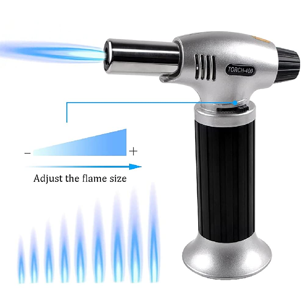 Chalumeau De Cuisine MasterCraft - Rechargeable, Flamme Réglable, Sécurité Anti-éblouissement, Design Métallique