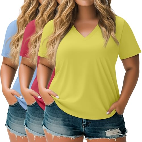 Image of Neer 3 Pack Plus Size Women's T-Shirts