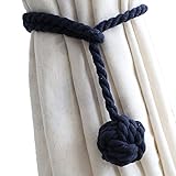 Vorhangschnalle mit einer einzelnen Kugel, der Durchmesser der Kugel beträgt ca. 6-8 cm und die Länge ca. 60 cm.