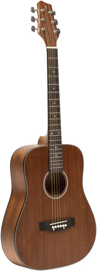 Stagg 6 String Acoustic Guitar, Right, Natural (SA25 MAH TRAVEL)