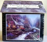 Thomas Kinkade Twilight Cottage Hutt 100 Piece Miniature Puzzle