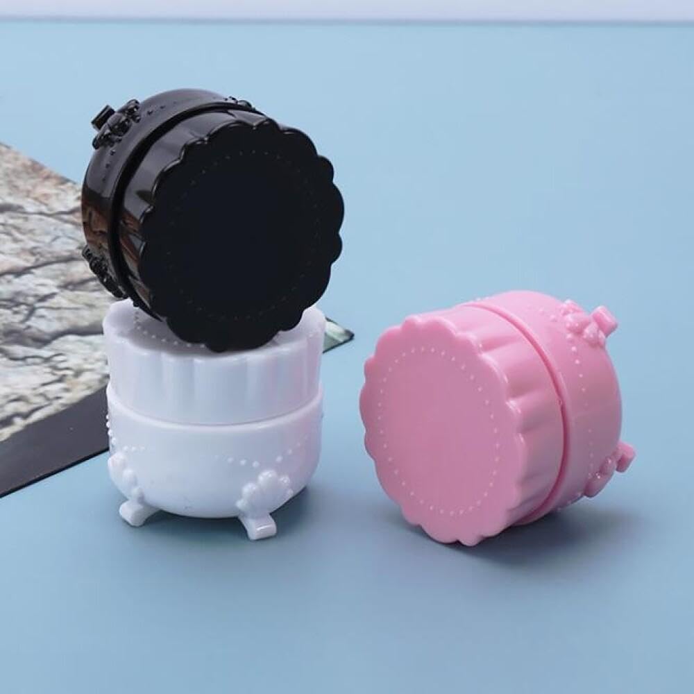 Bocaux en plastique transparent de 5g avec couvercle à visser pour cosmétique voyage x30