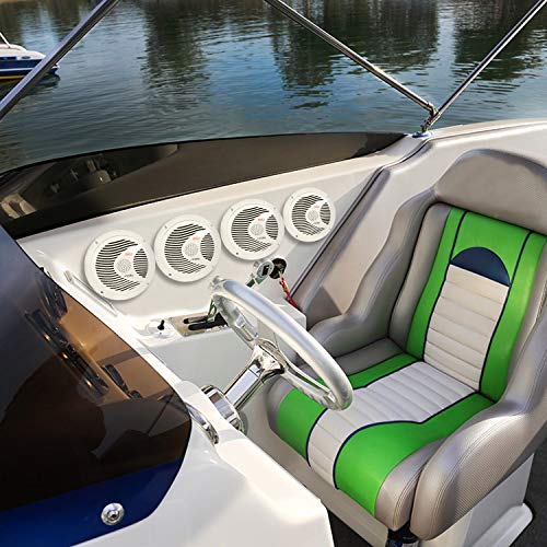 Pyle Marine Stereo Receiver Speaker Kit - In-Dash Lcd Digital Console Built-In Bluetooth & Microphone 6.5” Waterproof Speakers (4) W/ Mp3/Usb/Sd/Aux/Fm Radio Reader & Remote Control -Plcdbt85Mrw #TOP5