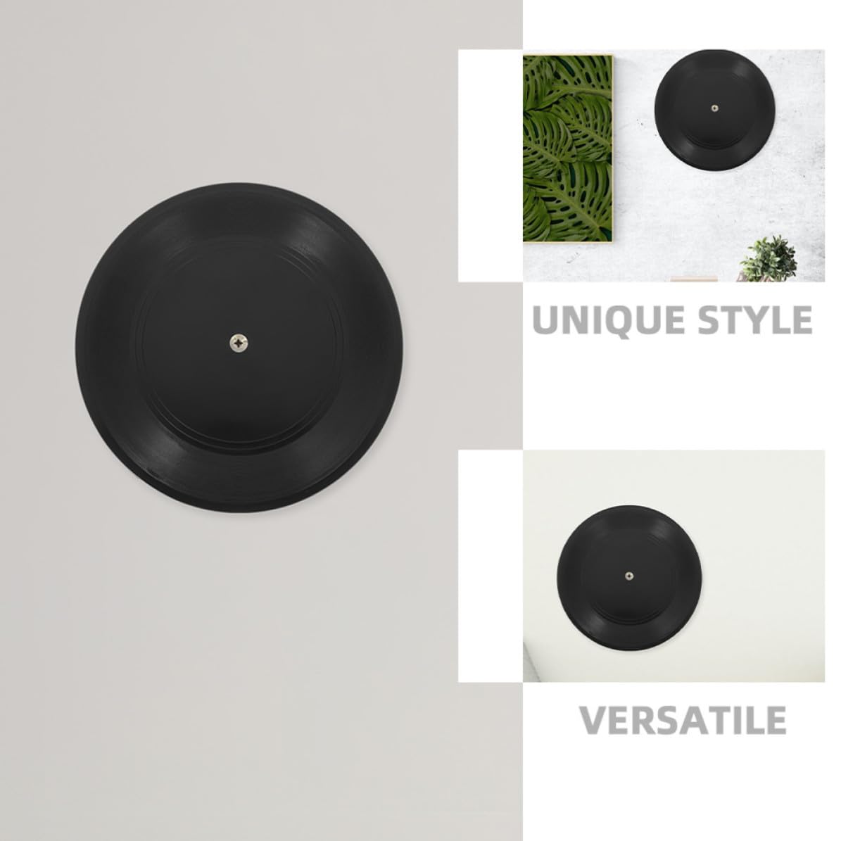 MOKKHNB Dischi in Vinile Nero 12 Pollici Set da 10 Pezzi per Decorazioni Pareti Retro in Ambienti Hip-hop e Camera Privata