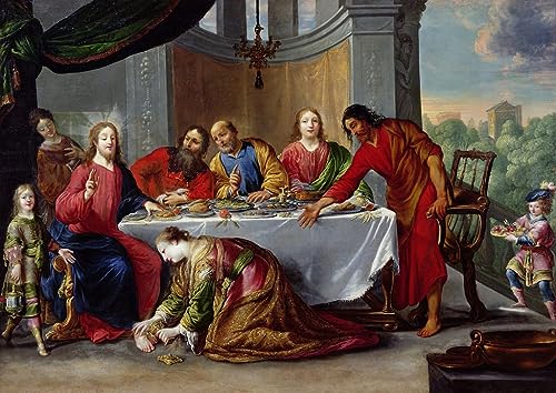 Graffiti Art Mural Le Christ dans la de Simon Claude Vignon peinture poster impression 60x90