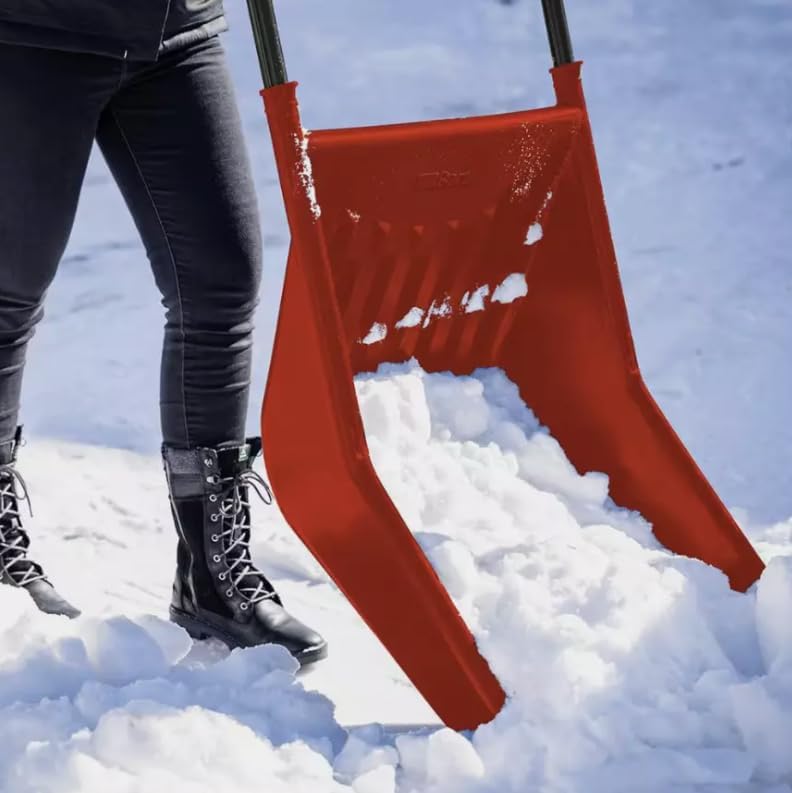 New Sleigh Shovel 24in Large High Capacity Poly Blade Ergonomic Handle Move Snow，