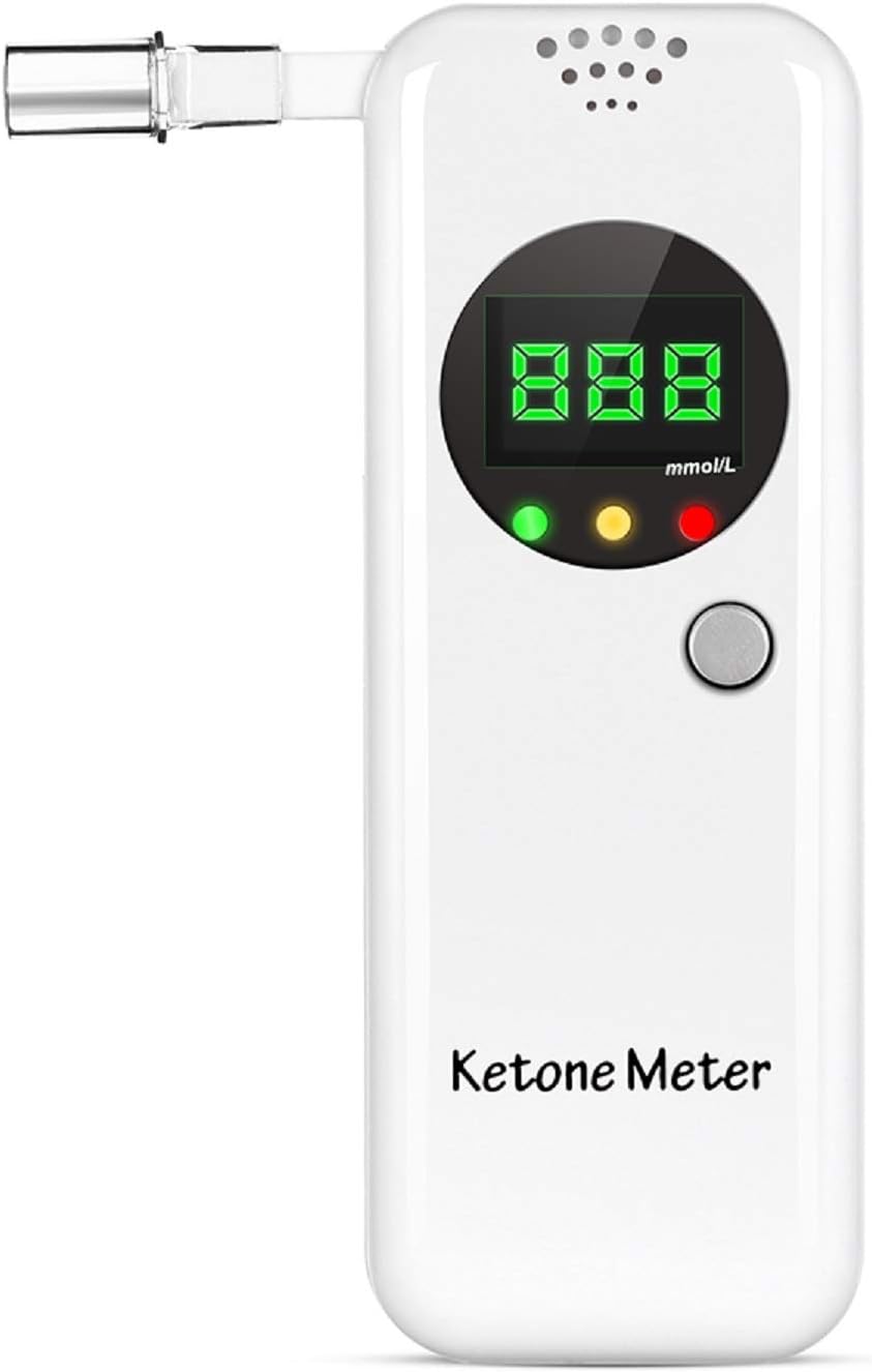Ketone Meter Analyzer, Acetone Breath Ketosis for Self-Ketosis Checking with 10pcs Mouthpieces