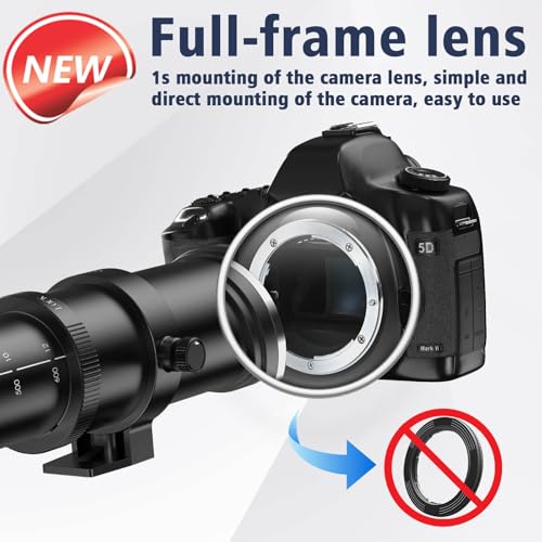 EF/EF-S 420-800mm F8.3 Telephoto Zoom Lens(MF) for Canon EOS Rebel T8i/T7i/T7/T6i/T5/T3i/T2i/XSi/SL3/SL2/T100/90D/80D/70D/50D/5D Mark IV/6D II/7D II/1D X III II-Manual Focus DSLR Cameras Lenses(Black) - Image 6