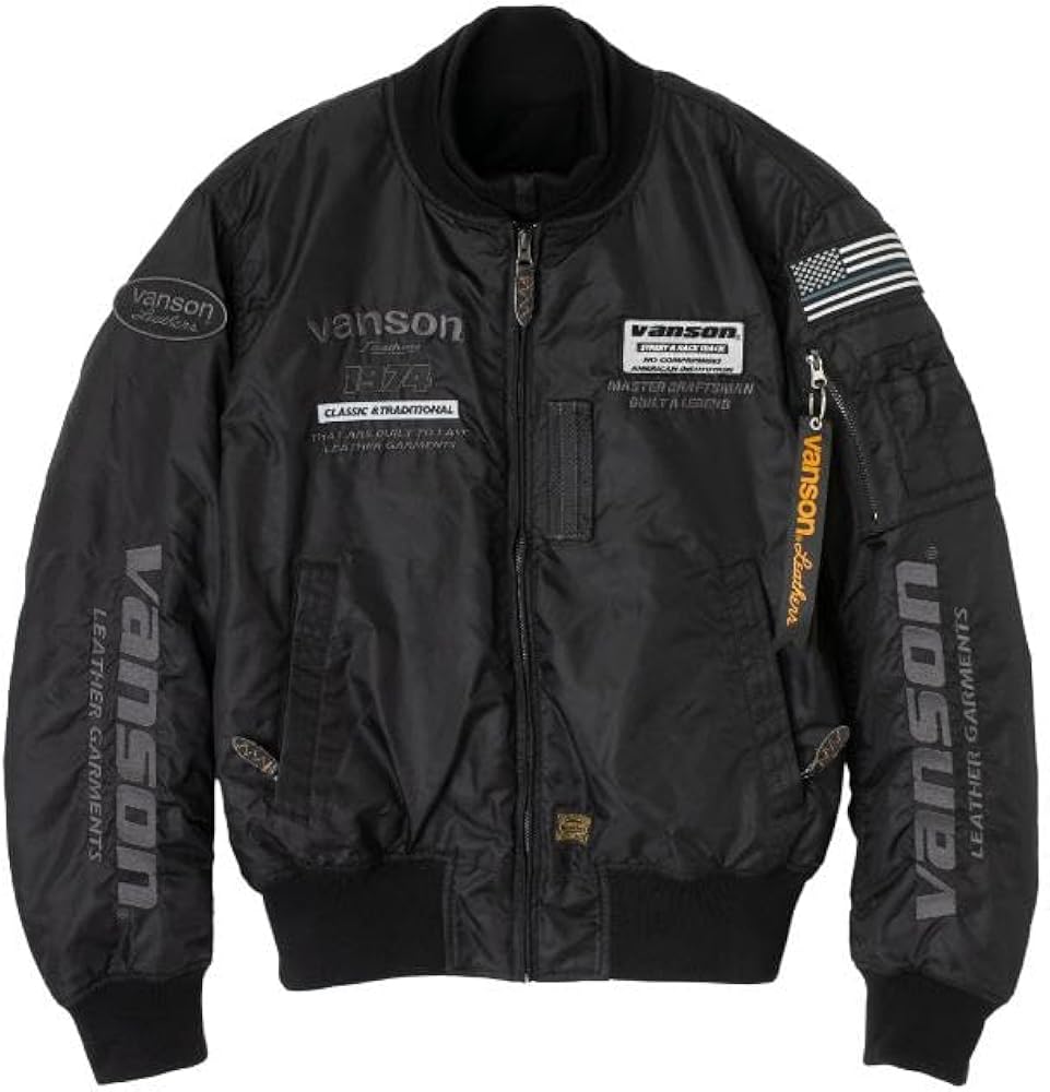 ★限定 VANSON VSE24101W MA-1 ナイロンジャケット XL Amazon.co.jp: [バンソン] VSE24101W バイクウェア MA-1