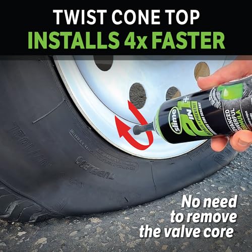 Image of Slime 60199 2-in-1 Repair & Prevent Tubeless Tire Sealant, Instant Flat Tire Fix, Seals up to 1 /4 inch Punctures Without Valve Core Removal, for Tractors, UTVs, Trailers & More, 12 Fl Oz