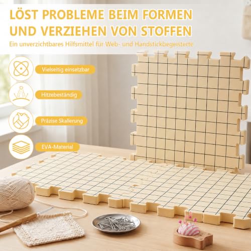 9-teiliges Set extra dicker Blocking-Matten mit Raster – Bild 4