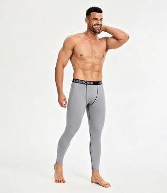 4 Pack Men’s Thermal Trousers Long Johns Warm Base Layer Thermal Underwear Bottom Leggings Fleece Lined Compression Pants for Ski, Outdoors,Hiking