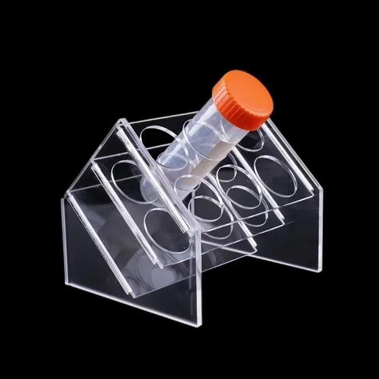 Plexiglass Rack for Centrifuge Tube 50ml Oblique Centrifuge Tube Holder Precipitation Tube Stand 8 Wells Hole Diameter 30mm