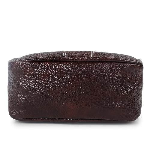 Image of Alison Stylish PU Synthetic Leather Men's Sling Bag Cross Body Travel Office Business messenger. (Brown)