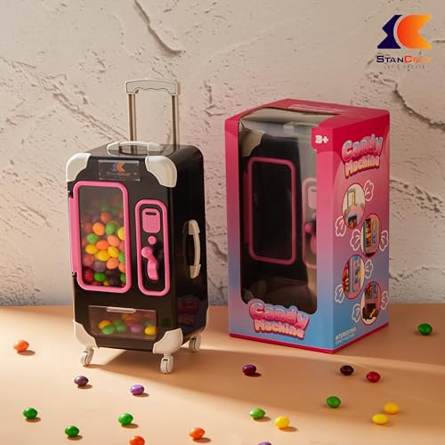 Image of Candy Dispenser, Cute Vending Machine for Desktop, Manual Candy Machine, Dispense Mini Candies, Birthday & Christmas Gift for Girls, Gift for Friends (Black)