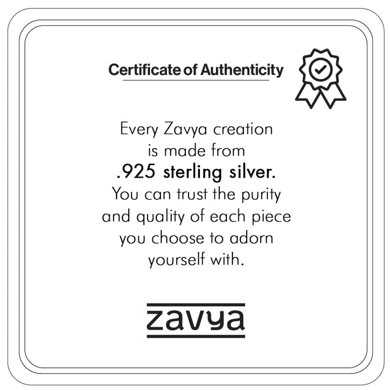 Image of ZAVYA 925 Sterling Silver CZ Drop Silver Plating Drop Earrings | Gift for Women and Girls | With Certificate of Authenticity and 925 Hallmark