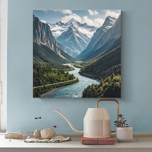 Toile murale abstraite décoration intérieur moderne 70x70