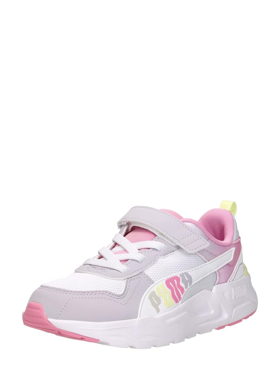 PUMA Trinity 2 LT Come ON AC+ PS Sneaker, Lavender Pop White-Apple Spritz, 13 UK Bambino, Lavender Pop PUMA White Apple Spritz, 32 EU