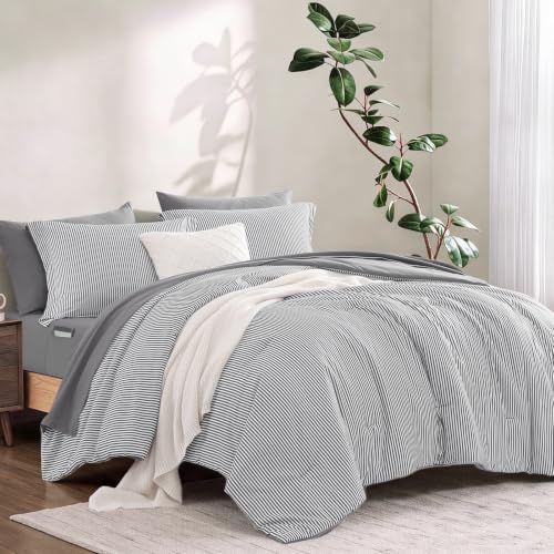 Image of Monbix Queen Comforter Set-7 Pieces Soft Bed in a Bag Queen Bedding Sets