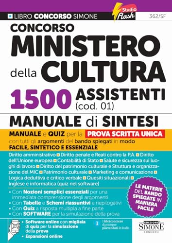 Concorso Ministero della Cultura 1500 assistenti (cod. 01). Manuale di sintesi