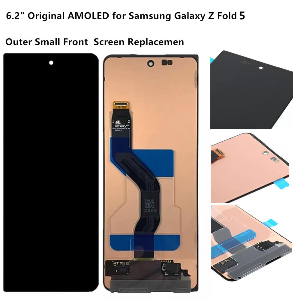 Oryginalny AMOLED 15.7 cm do Samsung Galaxy Z Fold 5 Zewnętrzny Mały przedni Ekran Zamiennik Z Fold5 5G SM-F946U SM-F946U1 SM-F946B Wyświetlacz Ekran Dotykowy Zespół z Narzędziami i Klejem