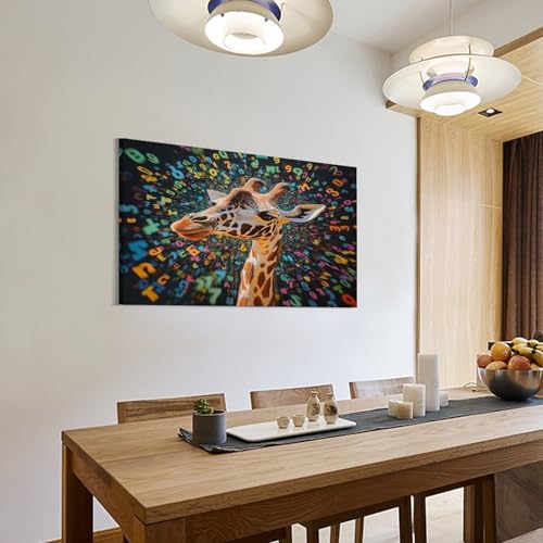 Impression sur toile girafe pour décorer une chambre