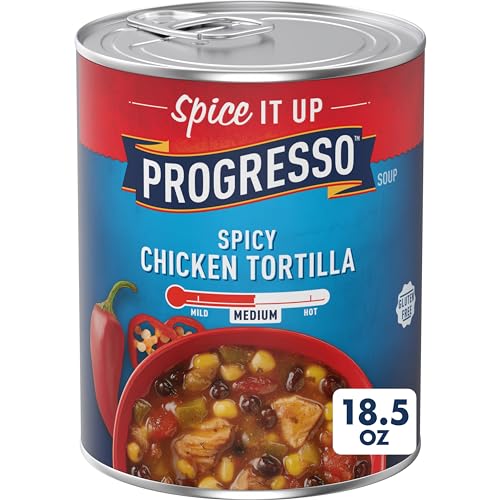 Image of Progresso Spicy Chicken Tortilla Canned Soup, Gluten Free, 18.5 oz