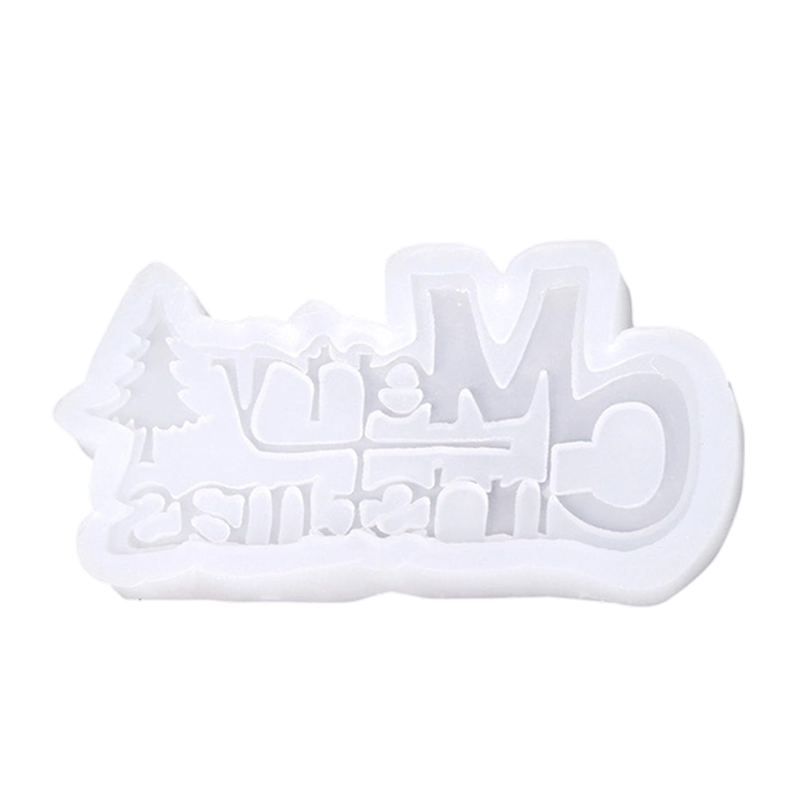 HZBB Holiday Silicone Mold Merry Christmas Silicone Baking Tool for Soap Chocolate Fondant Happy Christmas Mold