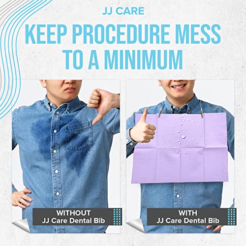 JJ-CARE-Dental-Bibs-Pack-of-500-13-x-18-Purple-Dental-Bibs-Disposable-3-Ply-Waterproof-Disposable-Dental-Bibs-Dentist-Bibs-Disposable-Dental-Bibs-Sheets-Tattoo-Bibs-Patient-Bibs-Dental