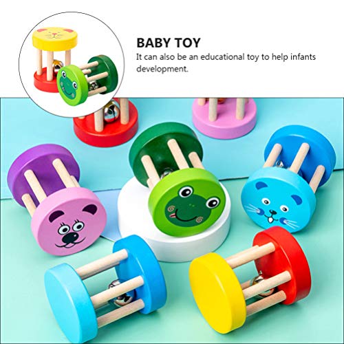 TOYANDONA 2 stks Baby Rammelaar Bell Houten Baby Hand Jingle Bells Speelgoed Montessori Rammelaar Rolling Speelgoed… - Image 6