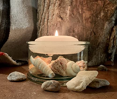Roskind Candle Holder For Pillar Candles. Rustic Glass Holder- Floater - Farmhouse Decor Refillable Large Jar Candles., Clear Green Tint (001) #TOP6