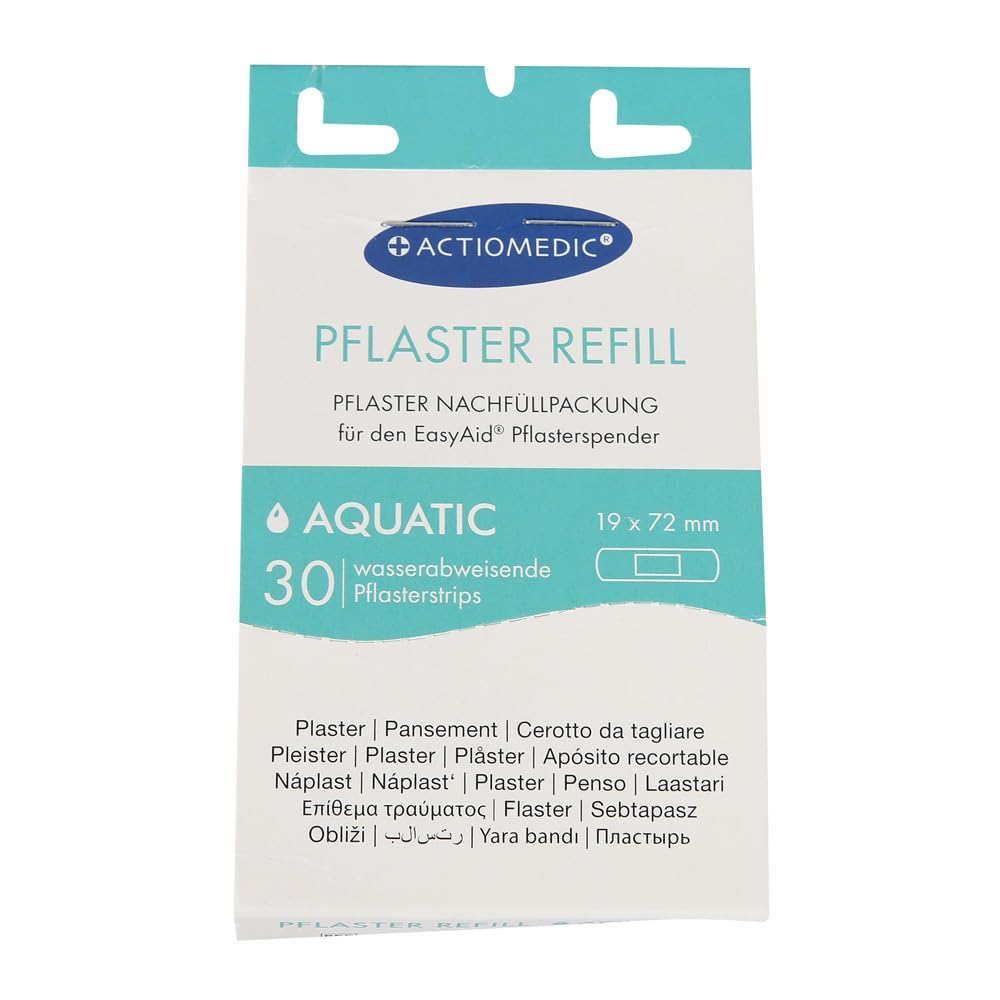 8 Stück Actiomedic Gramm Medical ACTIOMEDIC® EasyAid Refill Strips AQUATIC, hautfarben, L: 72 mm, B: 19 mm, 30 Stück/Packung, Pflaster, Wundpflaster, Fingerpflaster