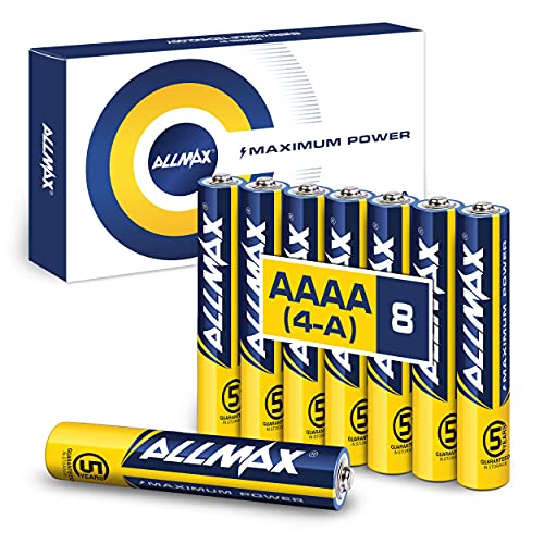 Allmax AAAA (4-A) Maximum Power Alkaline Batteries (8 Count) â€“ Ultra Long-Lasting AAAA (4-A) LR61 Battery, 5-Year Shelf Life, Leak-Proof, Device Compatible â€“ Perfect for Surface and Stylus Pens (1.5V)
