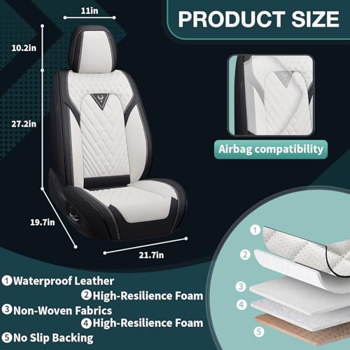 Image of Car Seat Covers for Chevy Blazer EV 2024-2026 Leather Front Seats