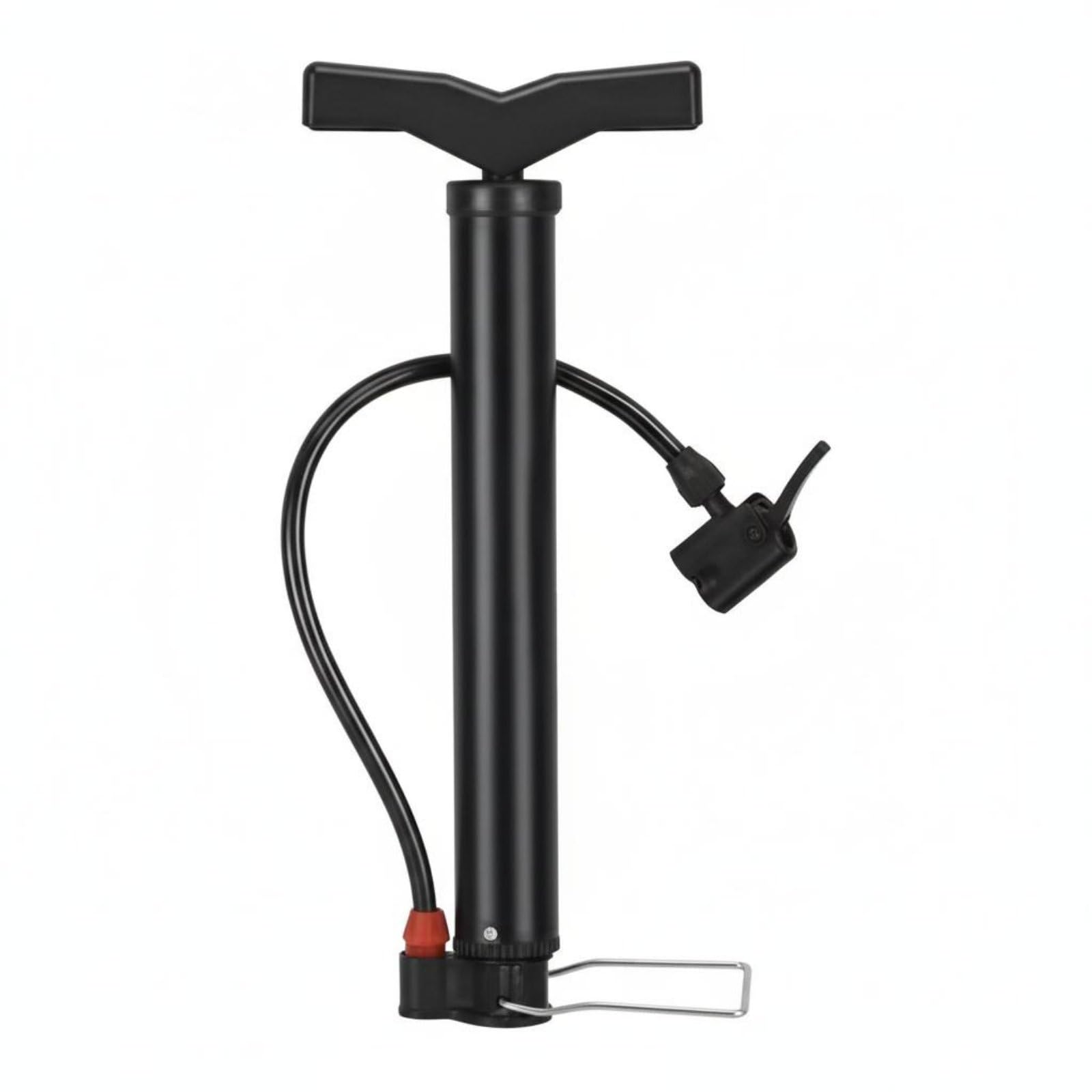 MERISHOPP Portable Tire Inflator Multi-Function Bike and Sports Pump High Pressure Gauge Floor Pump Long-Lasting for Roadside Emergency, Black, Short-image-47