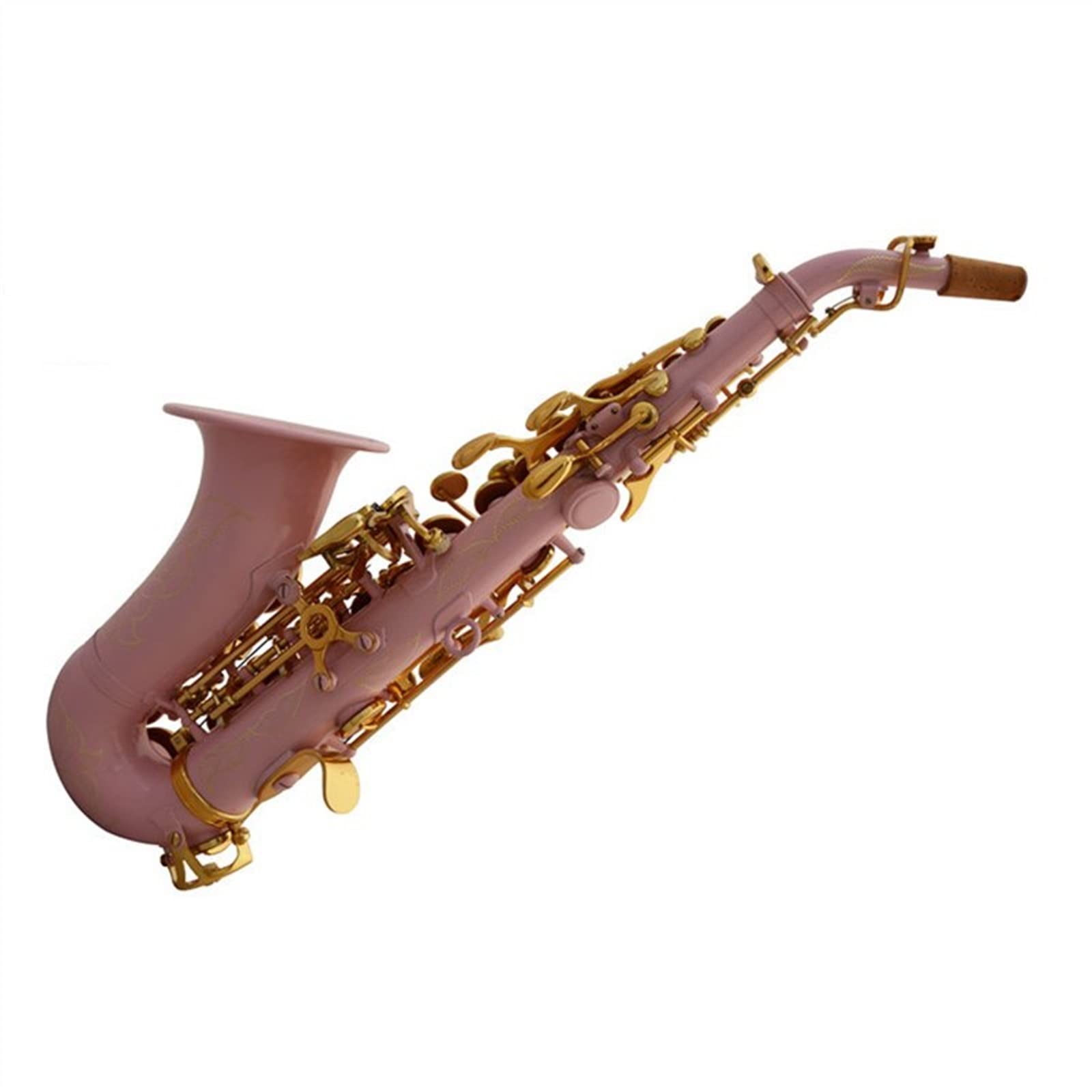 Saxofón Profesional Instrumento De Viento De Madera Rosa Agudos B Gota Pequeña Curva Saxofón Profesional B Gota Saxofón