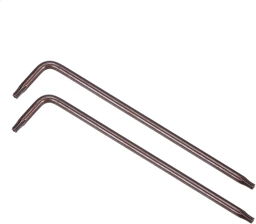uxcell T9 Anti manipulación Torx Star Key Bit Llave, forma de L 3.35 pulgadas brazo largo, acero S2 2 PC