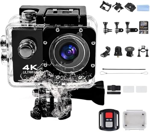 4K Action Camera, 30m/98ft Ultra HD Waterproof