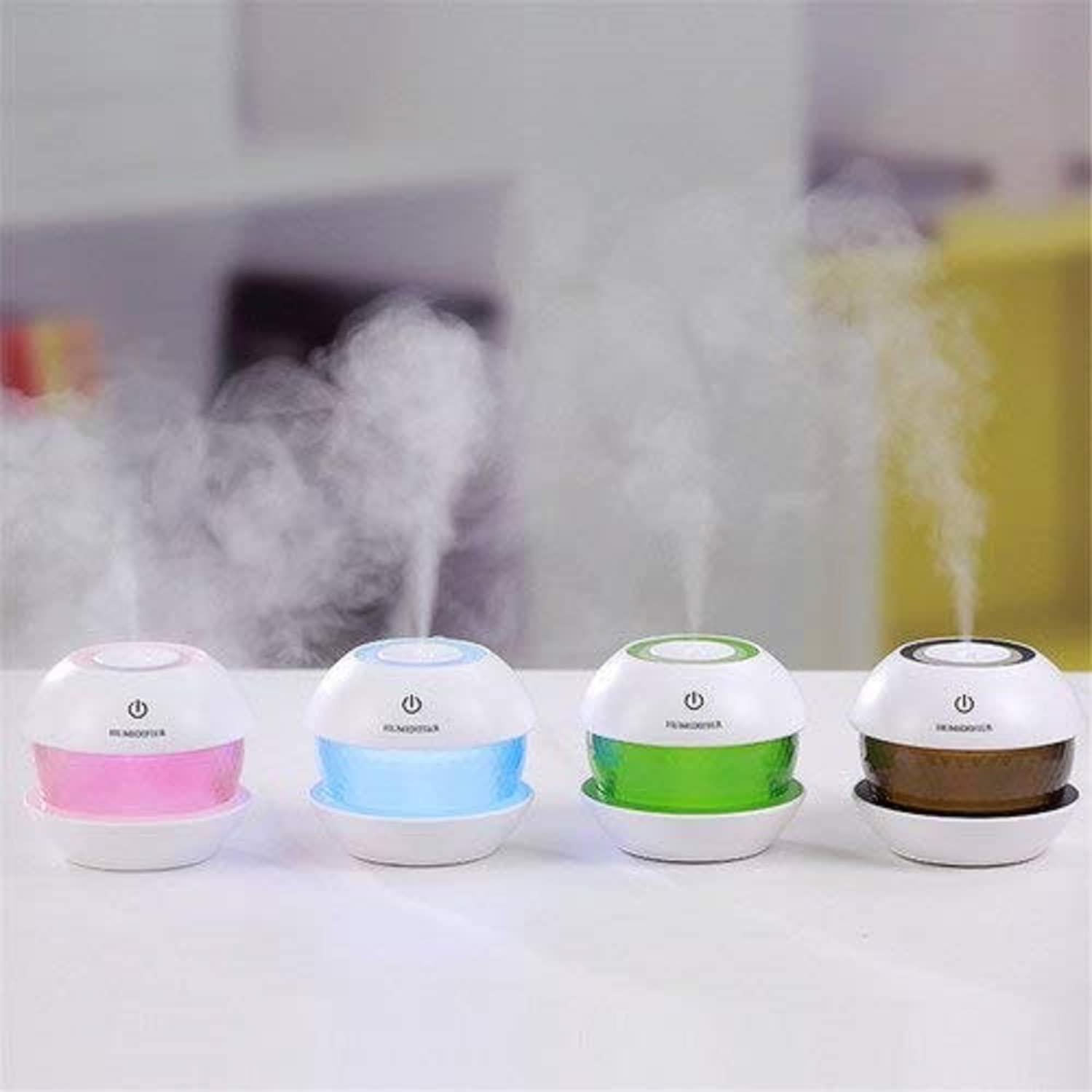 PARTH FABRIC Magic Diamond USB Mini Ultrasonic Humidifier Filter Type Portable Air Purifier with LED Light & Auto Shut Off for Car, Office Cabin and Small Rooms (150 ml)(Multicolor)-image-41
