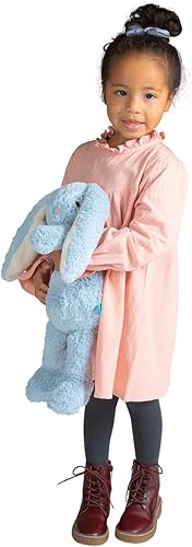 Miniatura 7 de Manhattan Toy River The Blue & Light Apricot Snuggle Bunnies - Animal de peluche de 12 pulgadas con detalles bordados