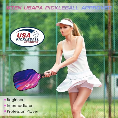 Image of MTEN Pickleball Paddles Set of 2 /4 /1, USAPA Approved Fiberglass Rackets