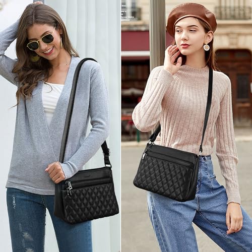 Purses for Women Crossbody Bags for Women Medium Crossbody Purses Shoulder Bags with Multi Zipper Pocket2