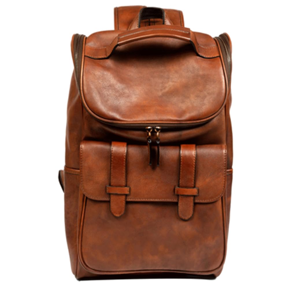 Backpack Stylish Vintage Leather Sling Bag - Versatile Chest Shoulder Backpack for Men Convenient Cross-Body Bags for Casual