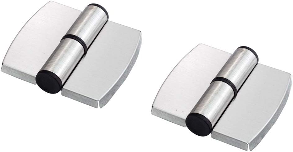 2Pcs Stainless Steel PublicToilet Toilet Partition Hardware Connection Accessories Hotel Shopping Mall Public Toilet Partition Hinge Self-Closing Spring Hinge (Right Side)