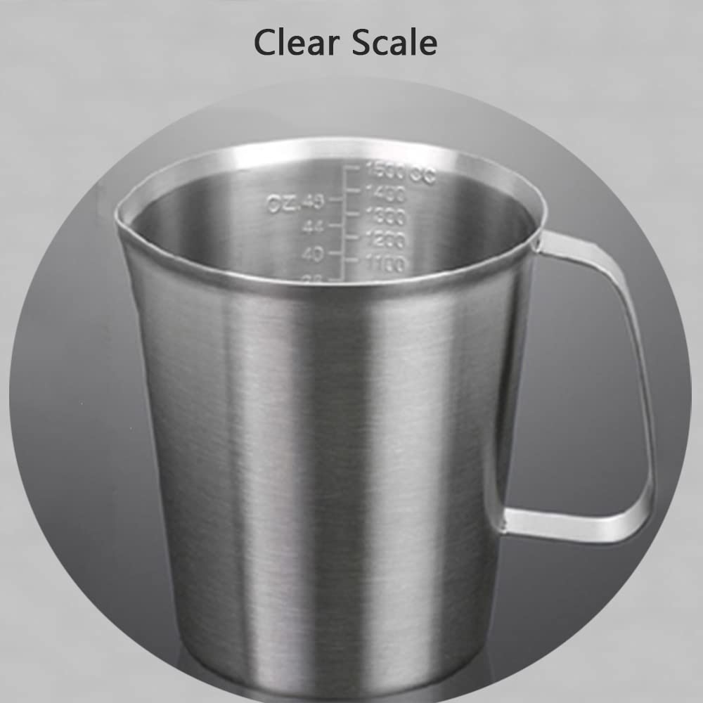 Vaso de precipitados de acero inoxidable para laboratorio, de medición de resistencia a altas temperaturas, vaso de precipitados graduado para laboratorio, hogar, escuela, café