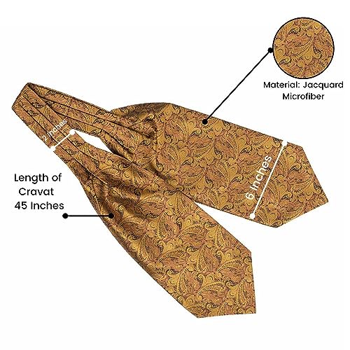 Image of The Tie Hub Microfibre Cravat for Men - Formal & Wedding Occasion Wear