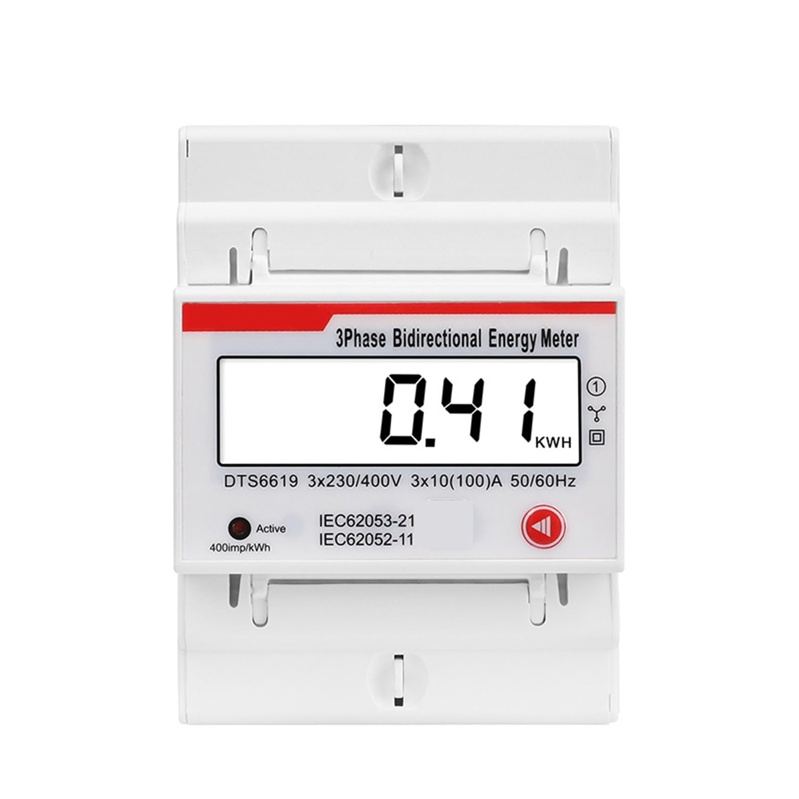 Contador de energía Digital Vatímetro Digital bidireccional de 100 A y 380 V CA, trifásico, medidor de energía fotovoltaica, kWh, Voltaje, Corriente, Potencia y Hz