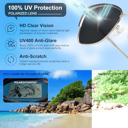 Image of OCCI CHIARI UV Blue Light Glasses for Women Fashion Cat Eye Polarized Sunglasses
